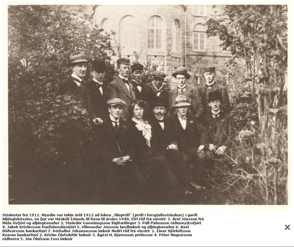 Kristín Ólafsdóttir 1912 Háskóli Íslands aldarafmaeli.hi.is aratugur 1911 1920